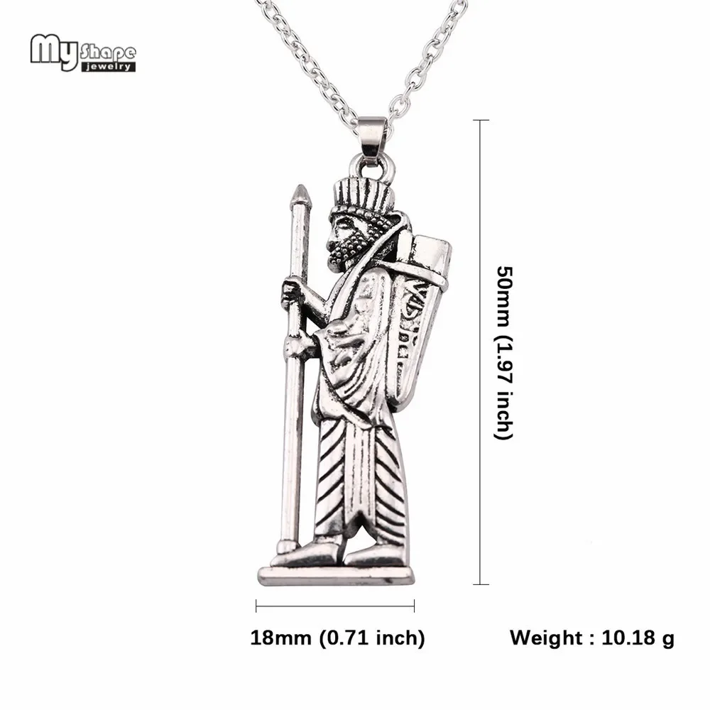 My Shape Ahura Mazda Iranian Statement Necklace  for Women Men Persian Empire Religion Pandent Necklaces Zoroastrianism Jewelry