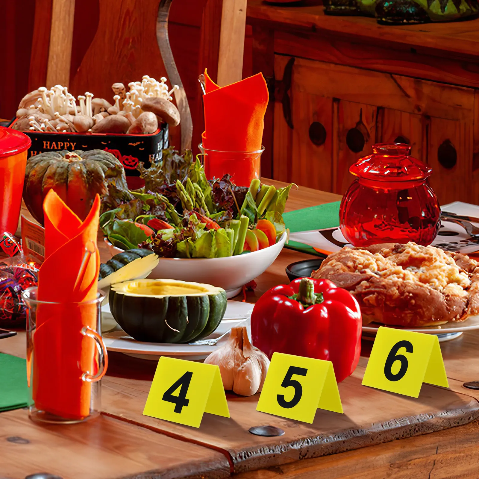 10Pcs Acrylic Table Numbers 1-10 Reusable Desktop Table Signs Double Sided for Party Seating Wedding Event Restaurant Crime