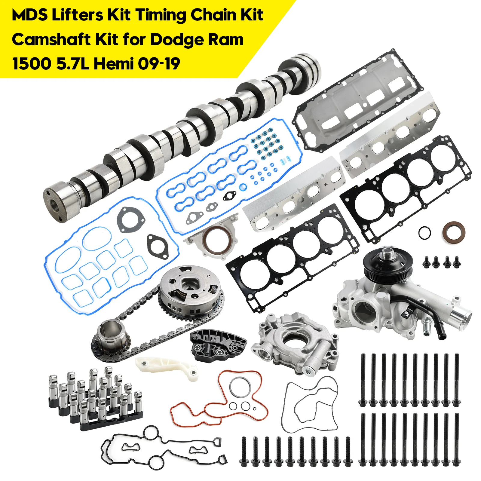 Artudatech MDS Lifters Kit Timing Chain Kit Camshaft Kit for Dodge Ram 1500 5.7L Hemi 2009-2019 Car Accessories