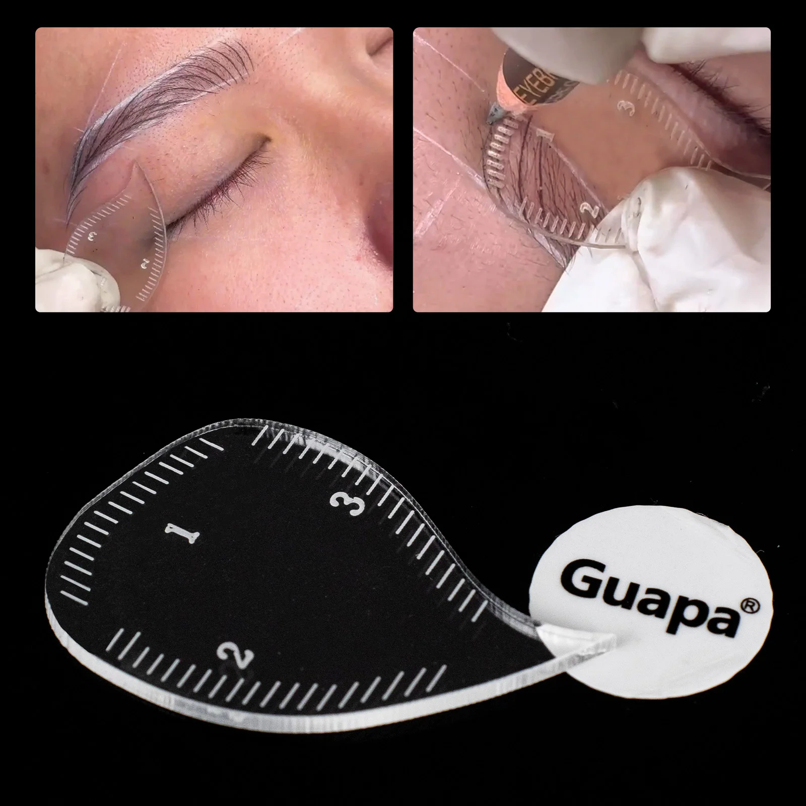 Nano Brow Mapping Ruler for Eyebrow Shaping