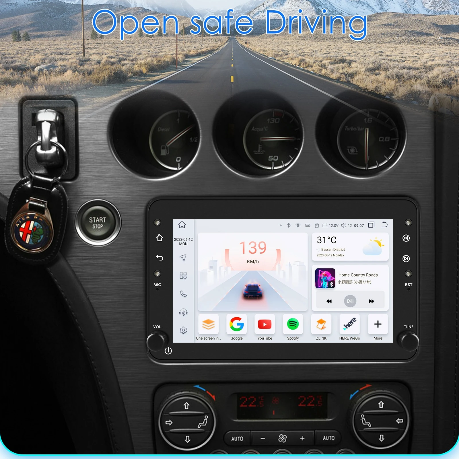 Carplay Android Auto Radio per Alfa Romeo 159 Brera Spider Sportwagon Car Multimedia RDS GPS No 2din 7862 Autoradio intelligente