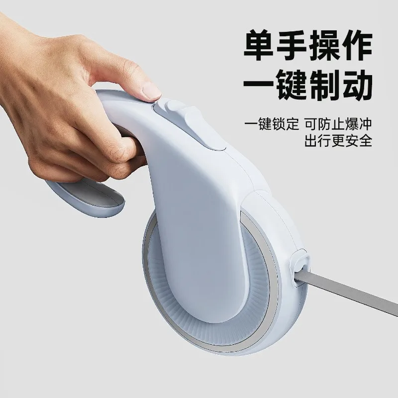 Retractable Dog Leash Automatic Lock Anti‑Tangle Pet Traction Rope 3M 5M for Small Medium Dogs Walking