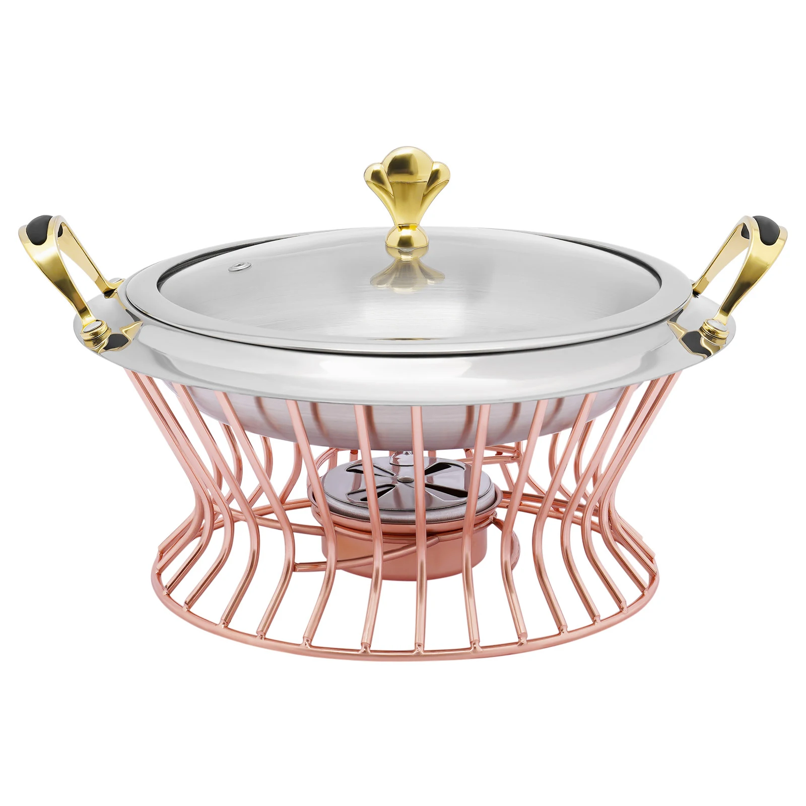 

Round Stainless Steel Chafing Dish Buffet Catering Chafer with Fuel Holder