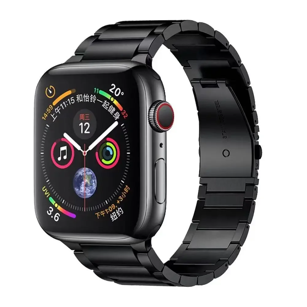 Bracelete de Aço Inoxidável para Apple Watch, Cinto de Substituição, Ultra Band, 10, 9, 8, 7, 6, 5, 4, SE, 49mm, 45mm, 44mm, 41 milímetros, 42