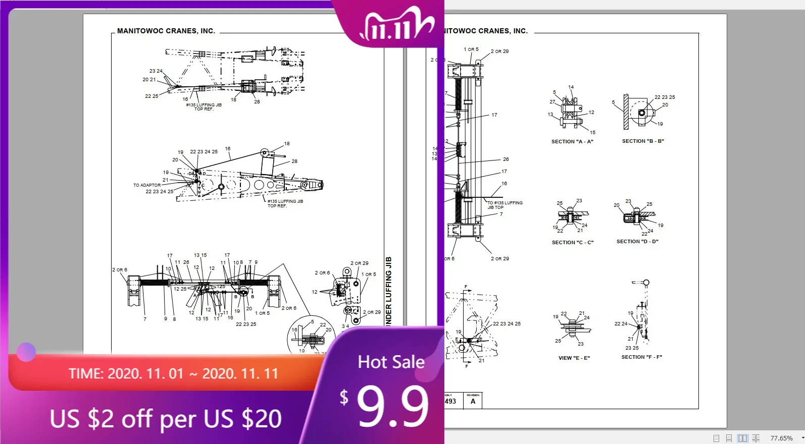 

АвтоCD Manitowoc Гусеничный кран 7,95 ГБ 02.2022 Руководство по коллекции деталей EN PDF DVD