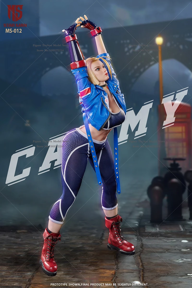 STARMAN MS-012 1/6 Female Agent Blue Bee Cammy Short Hair Action Figure Sport Fitness Muscle Body Design 12