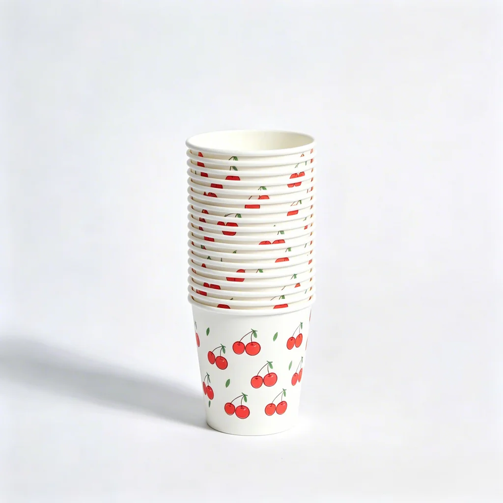 100Pcs 2.5oz Disposable Small Paper Cups for Supermarket Sampling, Party Snack Packaging, Office Coffee and Beverages, Candy