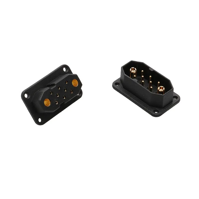 Conector servo macho e fêmea Turbojet JX8 banhado a ouro, adaptador de sinal de alta corrente para RC Drone e Avião, 2 pares, 2 mais 8 pinos