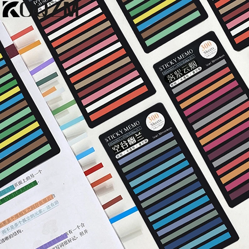 Transparente Sticky Note para Page Marker Planner, Tabs Índice Flourcent, Bandeira de Seta, Adesivos, Escritório, Material Escolar, 300 Folhas