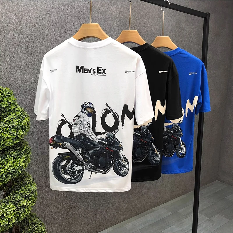 2024 Summer Men Clothing T Shirts Japan Fashion Harajuku Graphic T Shirt Men Trend Cotton Short Sleeve Tops Tees Men's M-5XL