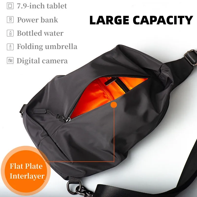 Sac à bandoulière multifonctionnel unisexe pour homme, sac de poitrine, sacs de messager, sac à main antivol pour téléphone portable, sacs de taille, poudres décontractées, extérieur