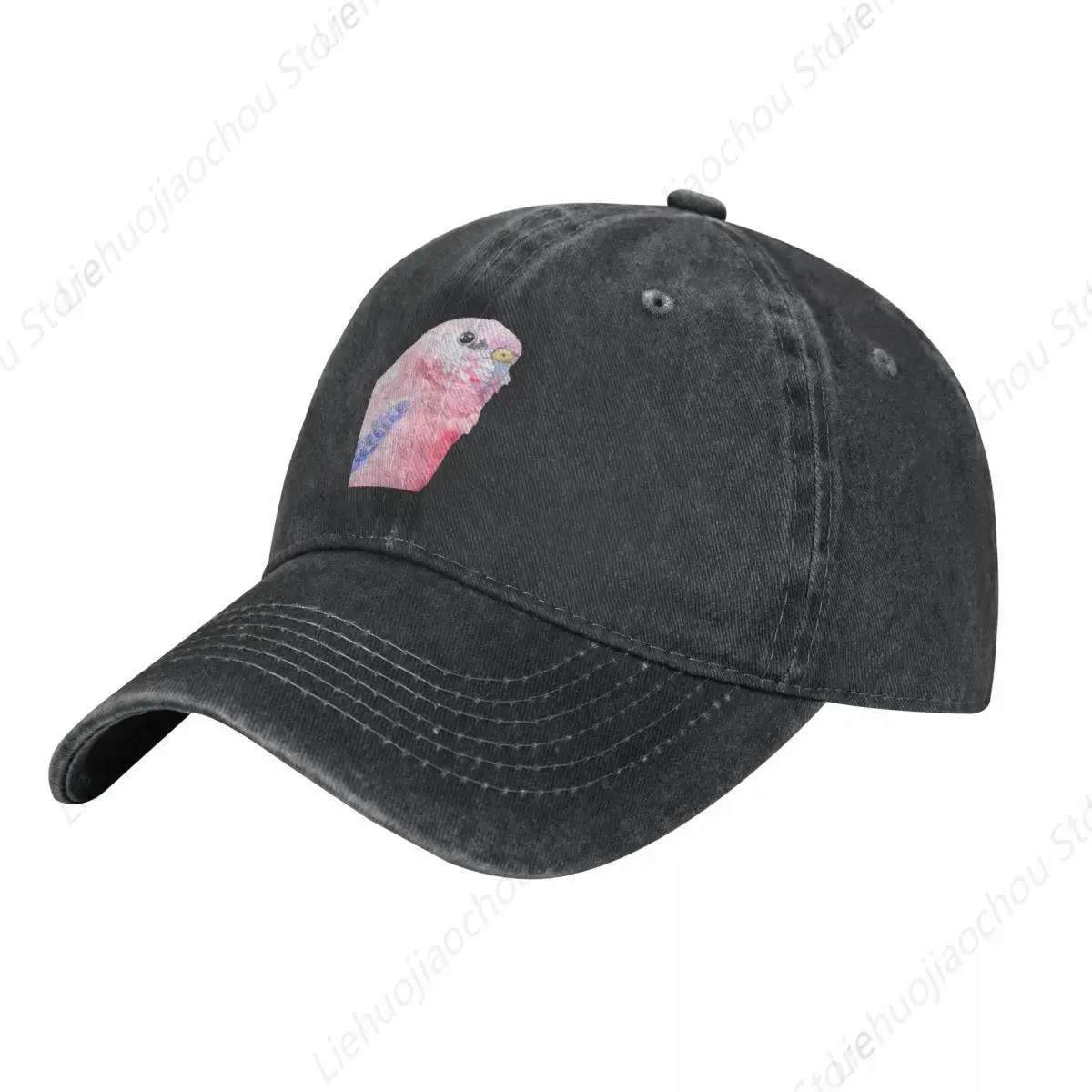 Bourke's parrot pink bird watercolor portrait Baseball Cap Christmas Hat Military Tactical Caps Men Hat Women'S