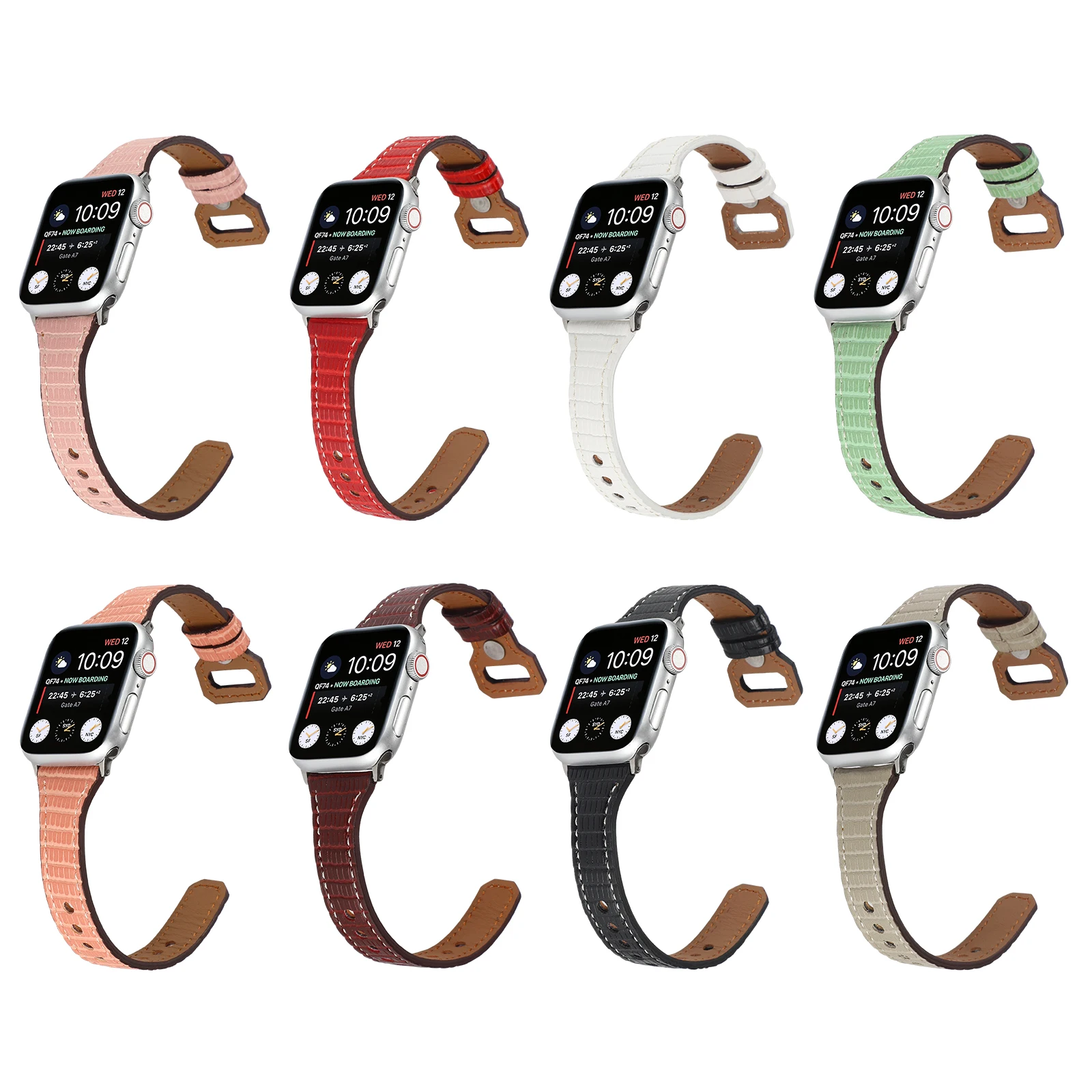 Strap fit iWatch8/7/6/5 49mm Apple Watch with Autumn/Winter Little Red Book Women's small bamboo leather