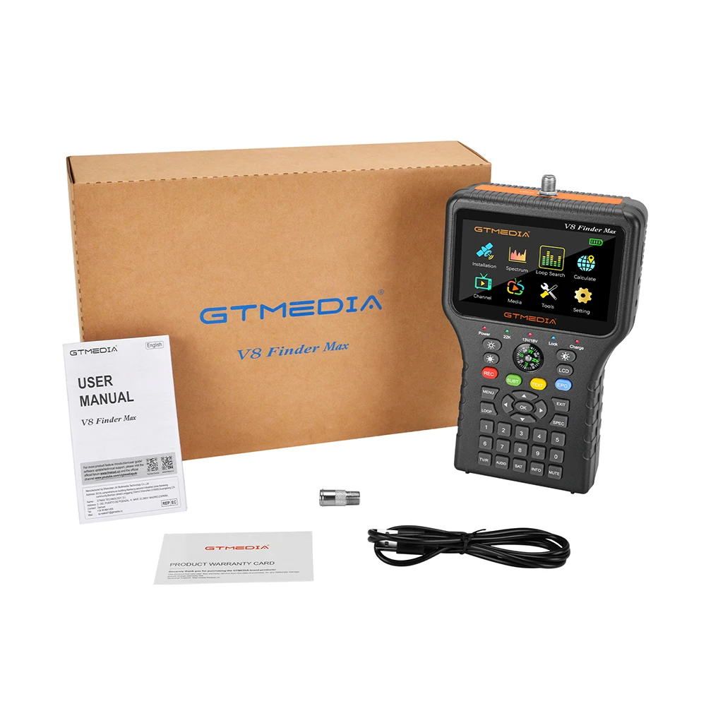 Original factory Gtmedia V8 Max finder 4.3 Inch TFT Screen H.265 handheld Digital satellite finder Gtmedia v8 max finder