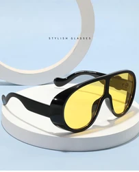 Luxury Brand Newest Design Big Frame Oversized Sunglasses Women One-piece Large Sun Glasses Men Trendy Mirror Goggle Shades