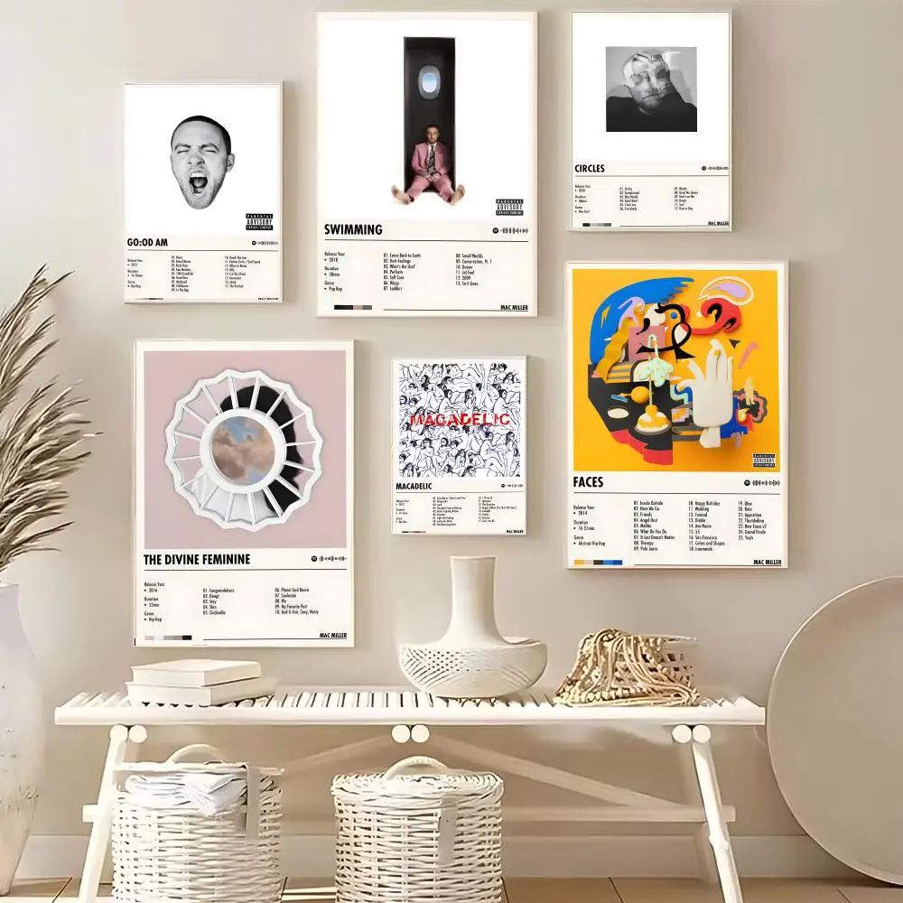 Popular Singer M-Mac Miller Painting Calligraphy HD Print Crease Free Mural Art Photos For Living Room Home Wall Decor Canvas