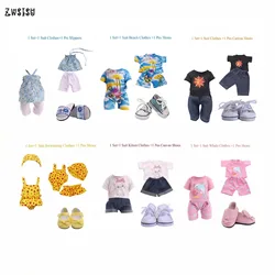 Doll Clothes 7 Styles 1 Set= Free 1 Suit  +1 Prs Shoes For 18 Inch American Doll & 43 Cm Baby Doll For Girl`S  Generation
