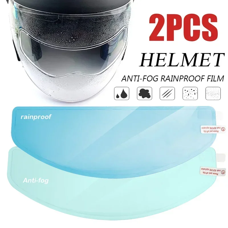

1/2PCS Helmet Clear Rainproof Film Anti-Fog Film Helmet Lens Nano Coating Sticker Motorcycle Rainy Safety Driving Accessories