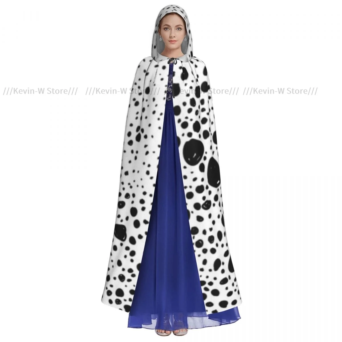 Adult Cloak Cape Hooded Geometric Print Medieval Costume Witch Wicca Vampire Elf Purim Carnival Party