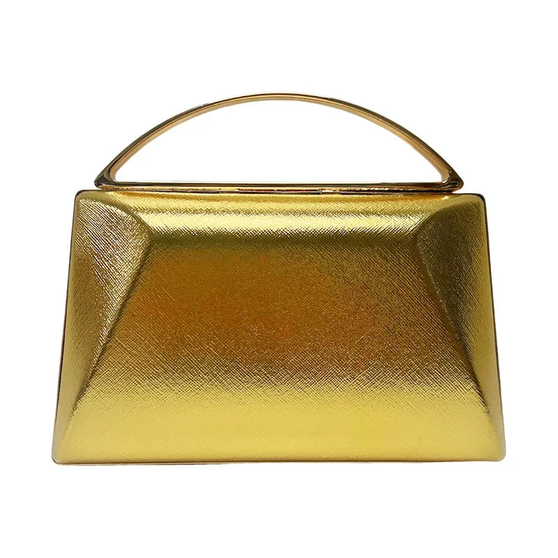 

Fashionable Geometric Shape Women's Evening Bag Unique Sparkling Hard Box Clutch Bag Party Wedding Banquet Clutch Bag Female