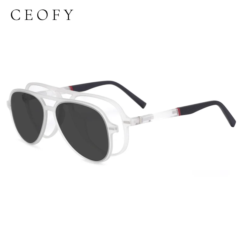 CEOFY Polarized Sunglasses Men Clip on Brand Designer Optical Myopia Eyeglass Prescription Glasses Multifunction High Quality