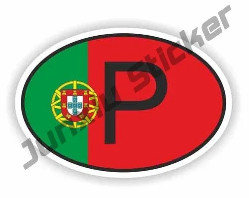 Creative Portugal Stickers Portugal Flag Map Styling Decal Sticker PORTUGAL COUNTRY CODE Accessories Glue Sticker KK13cm