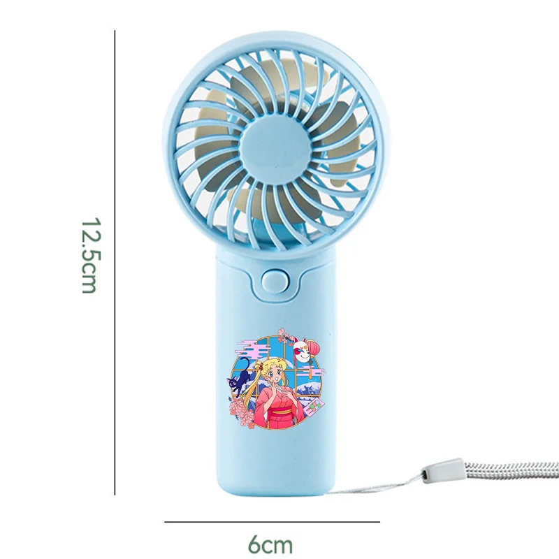 Sailor Moon Cute Fan Cartoon Anime Pattern Print Fans Students Summer Portable Ventilator Back To School Birthday Party Gifts