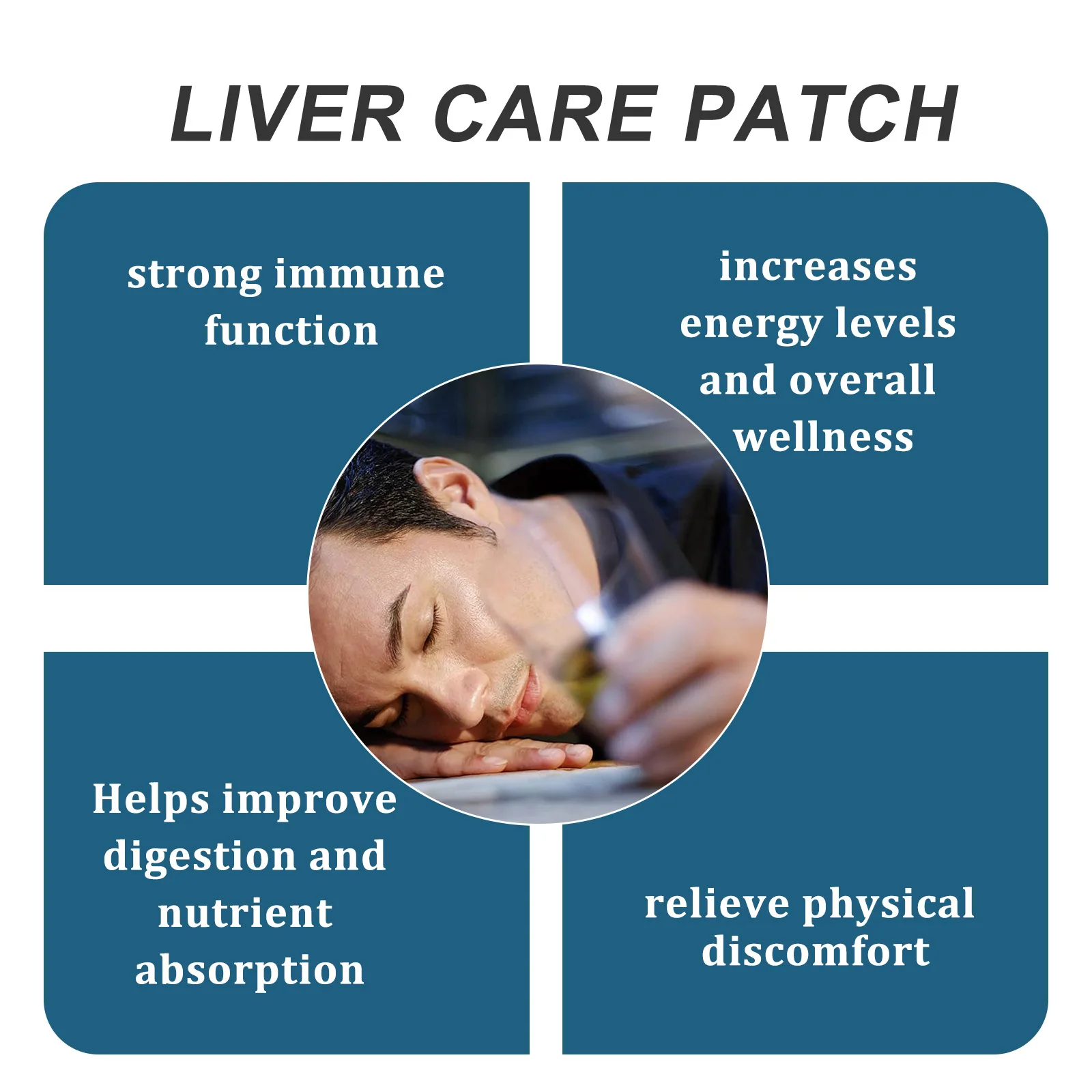 Liver Detox Patch Cleanse Liver Lung Repair Prevent Fatty Liver Disease Dry Eyes Fatigue Relief Soothing Liver Health Plaster