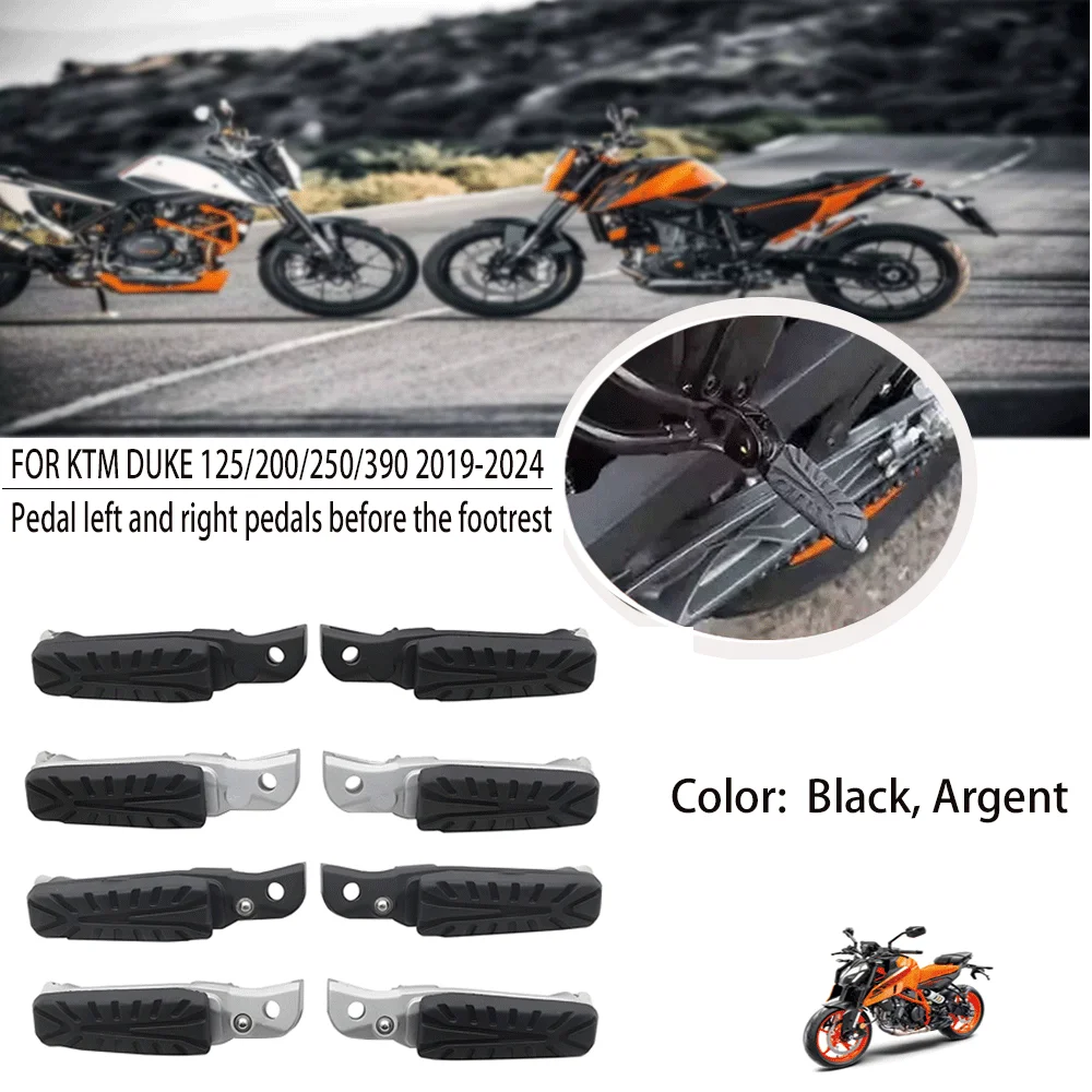 Для DUKE 125 200 250 390 2019-2024 RC125 RC200 RC390 мотоциклетная передняя задняя подставка для ног, подножки, педали Duke250 Duke390 Duke 200