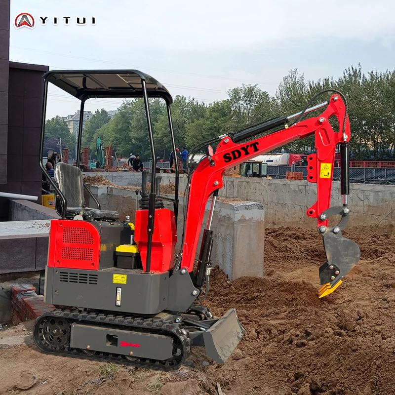 1ton Portable Mini Excavator Smooth Turning Low Noise Operation For Villa Yard Renovation & Land Grading Works Customized
