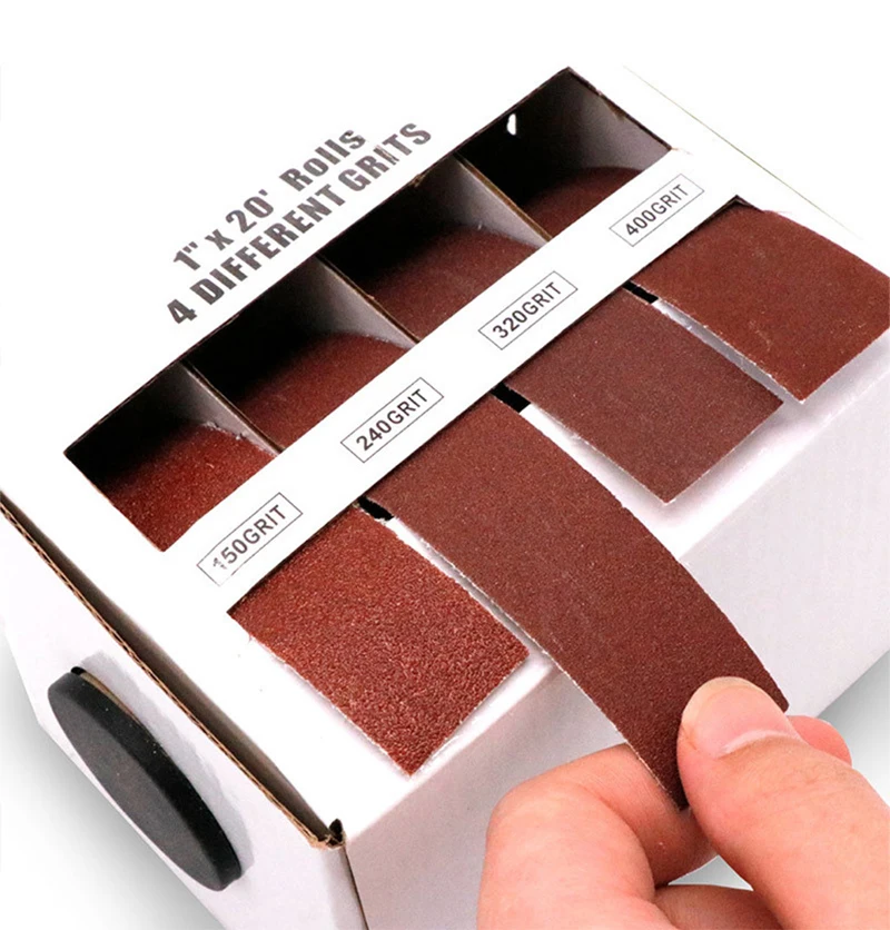 

25mm Pull-out Sandpaper Box Set 6m 4/5/6 Grit Sanding Belt Distributor Combination Polishing and Grinding Abrasive Tools 1inches