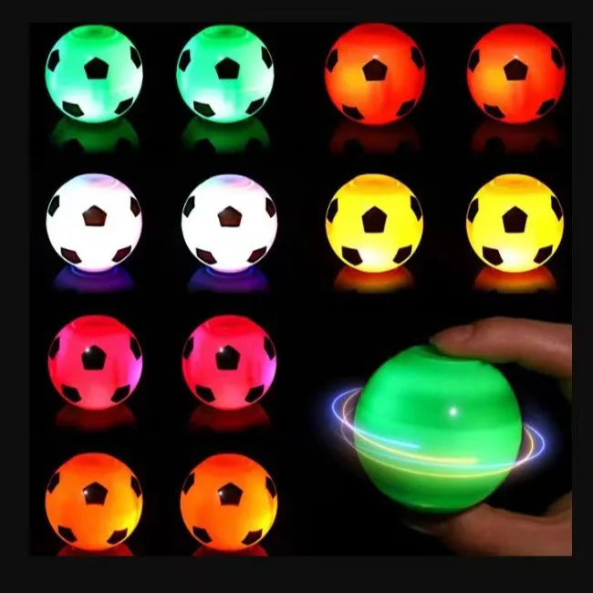 1PCS Glowing Finger Football Spin Decompression Gyro Toy Kids Birthday Wedding Party Guest Gift Christmas Carnival Gift Pack