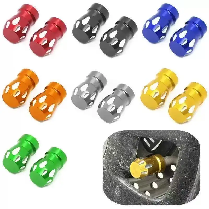 For motorcycle valve cover accessories for tire valve stems made of aluminum alloy to reduce wind resistance and dust