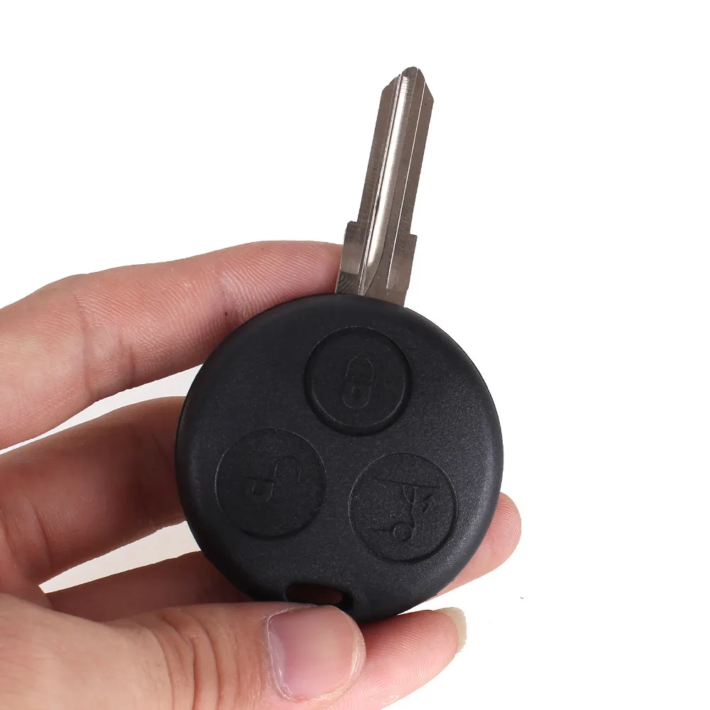 Sostituzione KEYYOU per Mercedes Benz SMART Fortwo Cas 3 Button Uncut Blank Blade Remote Key Shell Fob sostituire