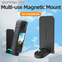 Sunnylife Magnetic Mount Base for Insta360 X4 Go 3S Ace Pro 2 Adjustable Desktop Stand Base for DJI Pocket 3/Action 5 Bracket