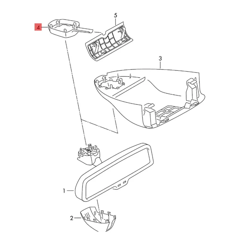 

Superior-Car Rearview Mirror Mount Trim Cover 7P6857594 For VW Touareg 2011-2017 Spare Parts Inner Mirror Lower Plate Frame 7P68