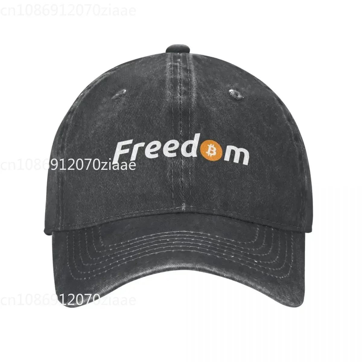 

Bitcoin Freedom Denim Baseball Cap Adjustable Hats Women Men Crypto Btc Blockchain Cap Spring Autumn Classic Casquette Gorras