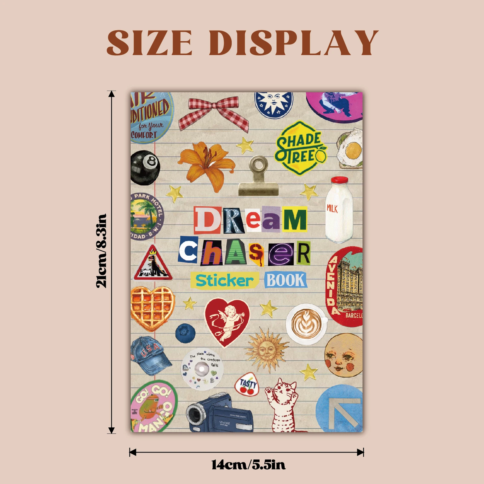 Zufällige Abdeckung 30 Blatt Amerikanisches Stickerbuch, Vintage Sweetheart Aufkleber für Erwachsene, DIY Scrapbooking Handyhüllen Laptops – Detail 6