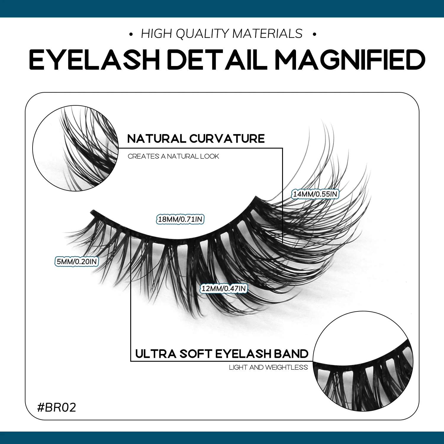 Lasvirey Faux cils œil de chat moelleux, demi-cils, bande naturelle, faux cils, extensions de cils allongés, doux et moelleux