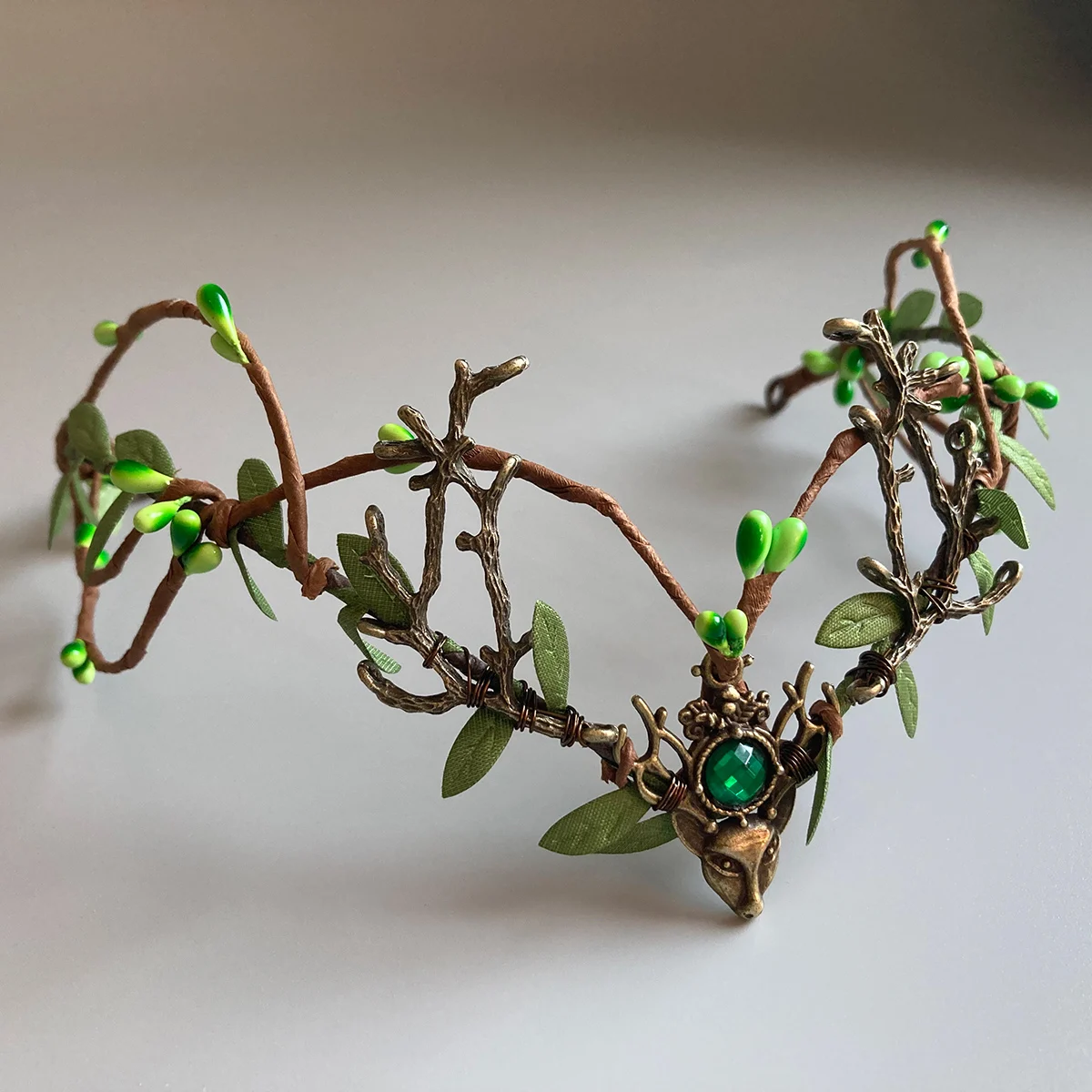 Handmade Woodland elf Tiara Elven Headpiece Fairy Crown Forest Elvish Clothes With Branches Medieval Accessories  fantasy Fairy