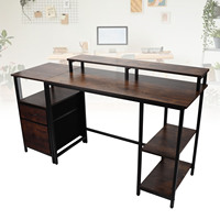 Home  Computer Desk Sturdy Tear Resistant Unique Large Desktop Space Industrial Computer Table Decorative for Office