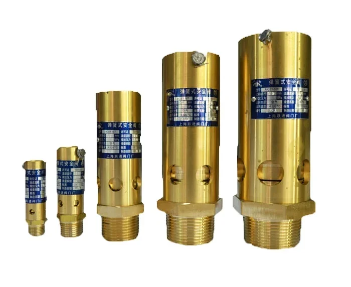 Spring 1/4 inch Threaded Connection Brass Gas Lift Air Compressor Pressure Safety Relief Valves