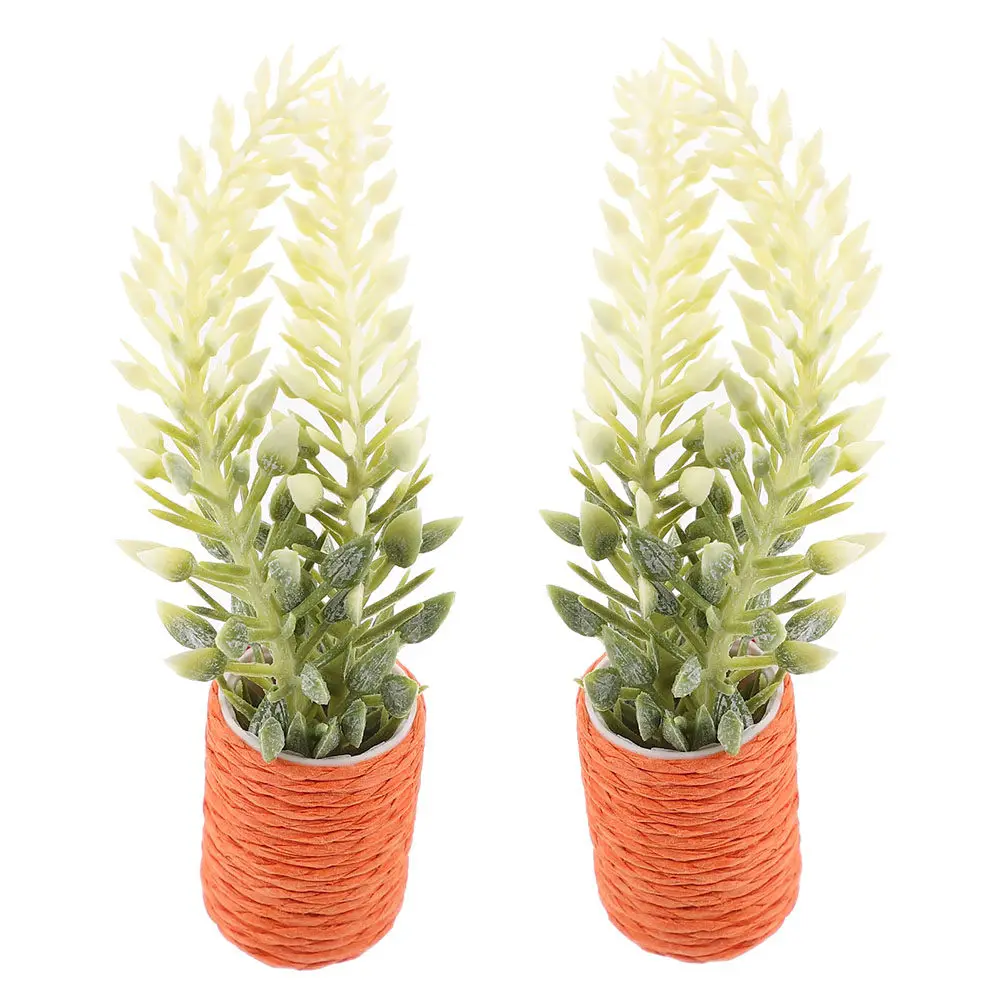 

2Pcs Miniature Bonsai Plant Realistic Tiny Potted Plant for Mini House Dollhouse Decoration Exquisite Crafted Plastic Bonsai