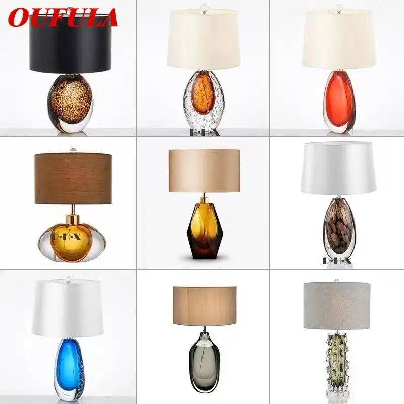 

OUFULA Nordic Glaze Table Lamp Modern Art Iiving Room Bedroom Study Hotel LED Personality Originality Desk Light