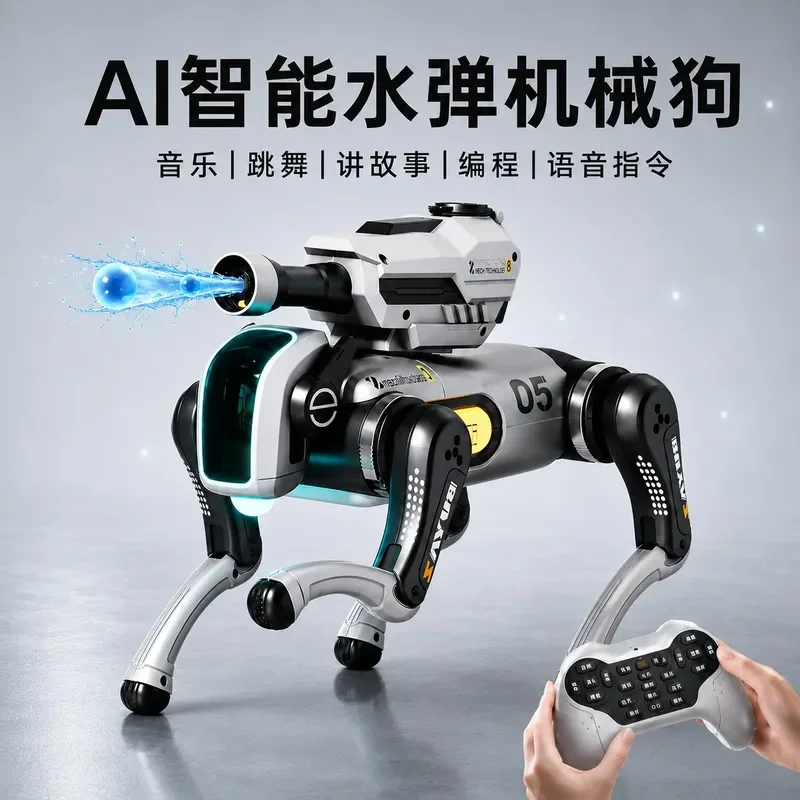 2026 New AI Programmable Robot Dog Remote Control Mechanical Toy Intelligent Walking Pet Gift for Kids Birthday Party