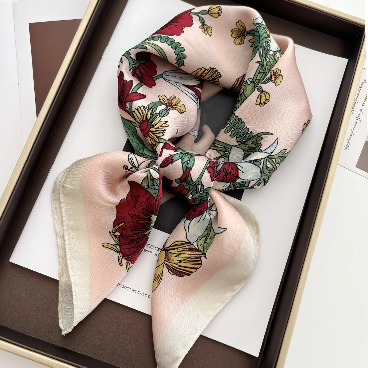 1PC Luxus Quadrat Schal Für Frauen 70*70cm Strand Schal Mode Dame Haar Kopf Bandana Wraps Weibliche halstuch Hijab Schal – Detail 9