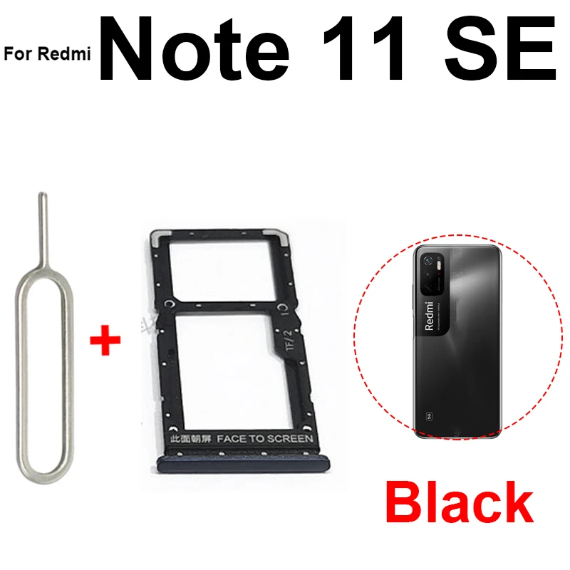 

Sim Card Tray Reader Card Slot Adapter Holder Replacement Parts For Redmi Note 11E 11E Pro 11 SE