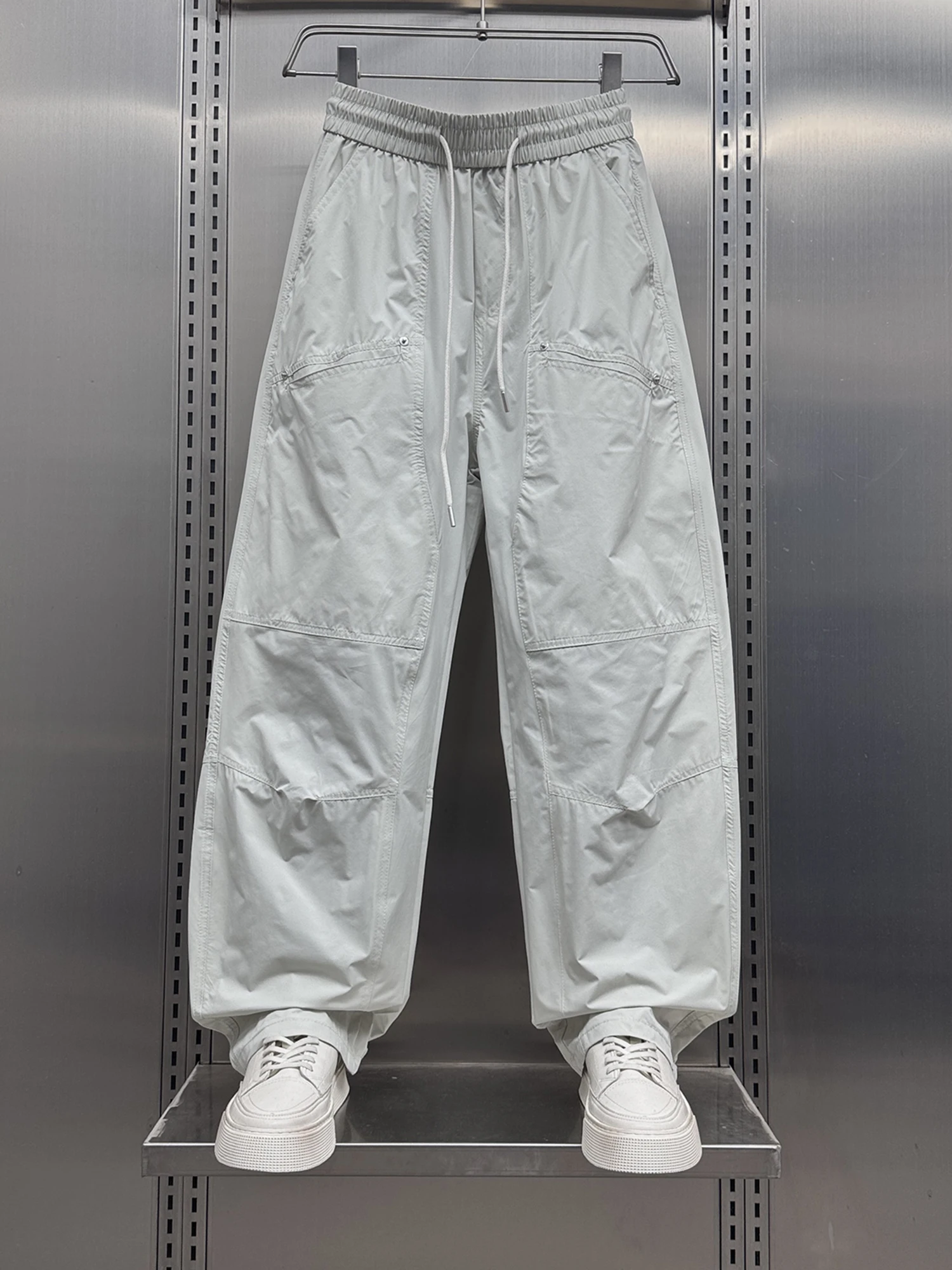 

Lightweight Breathable Outdoor Work Pants Men's Loose Straight Leg Multi-ket Casual Sports Long Trousers Summer Trendy Brand