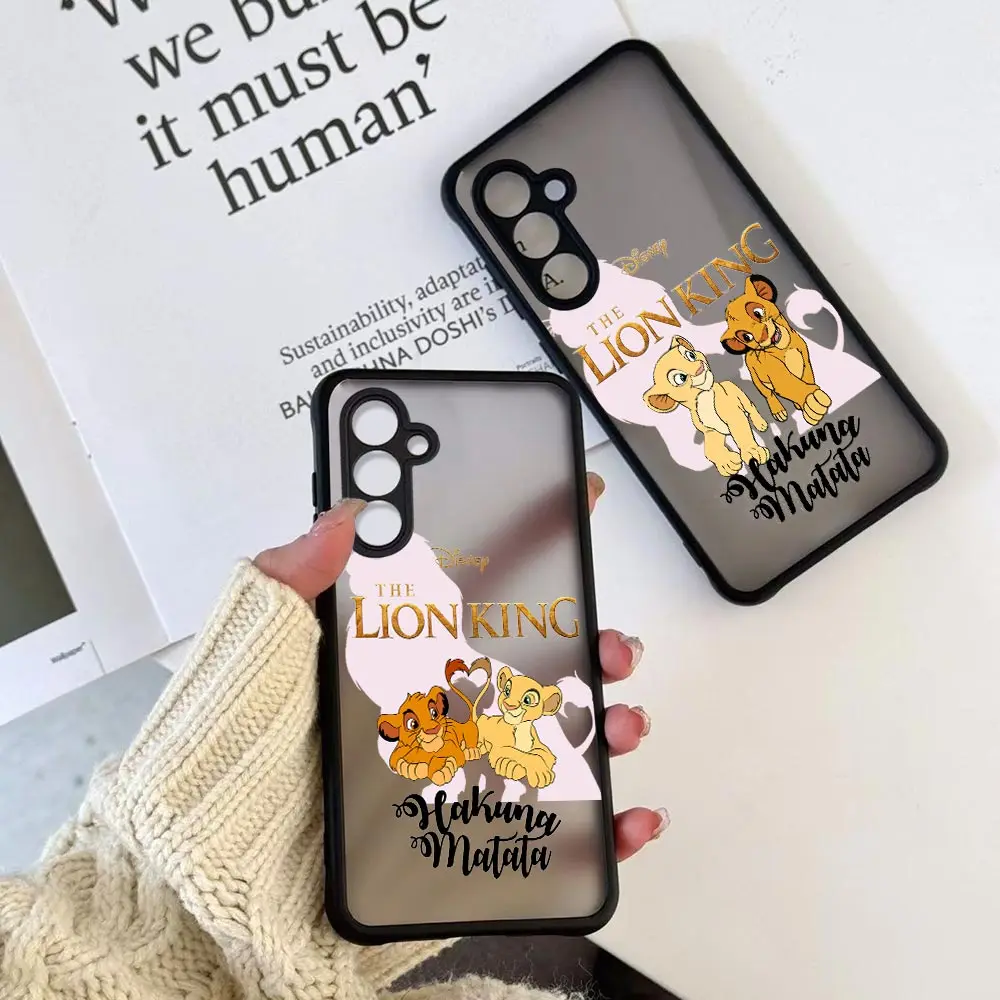 Disney The Lion King Hakuna Matata Case For Samsung Galaxy S24Ultra S23 S21 S20 Fe S10 S9 S8 Plus S24 Ultra 5G Cqoue Matte Cover