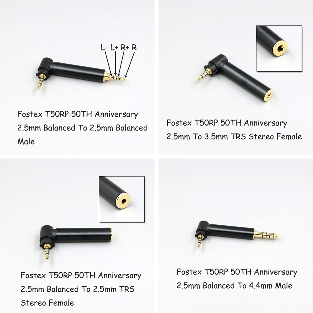 Headphone Converter 3.5mm 2.5mm Male To Female Jack Adapter For Fostex T50RP 50TH Anniversary RP Stereo Earphone LN009078